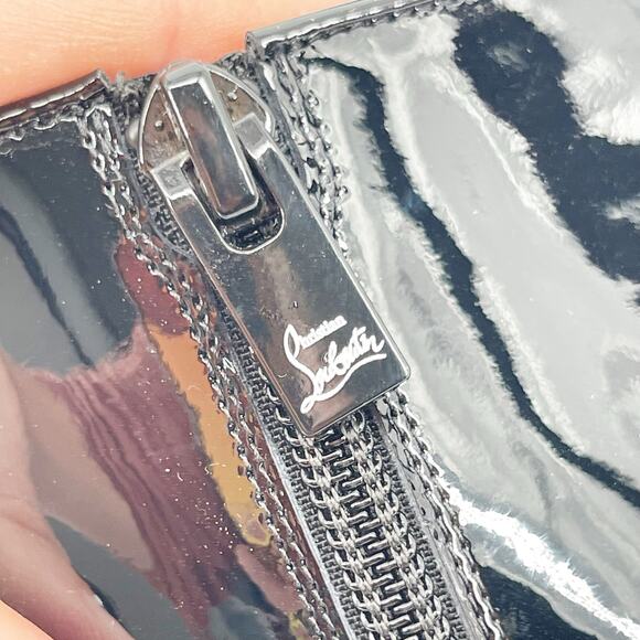 Christian Louboutin Black Patent Leather Sporty Kate Booty 85 Ankle Boots EU 38 - Picture 9 of 13